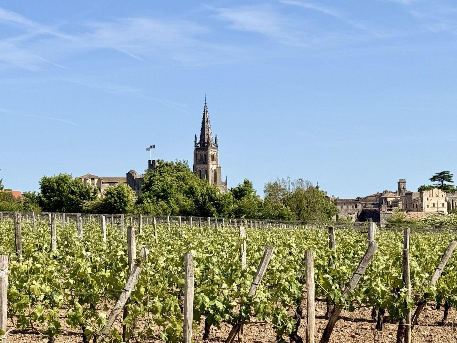 Village above the vines near Saint-Émilion