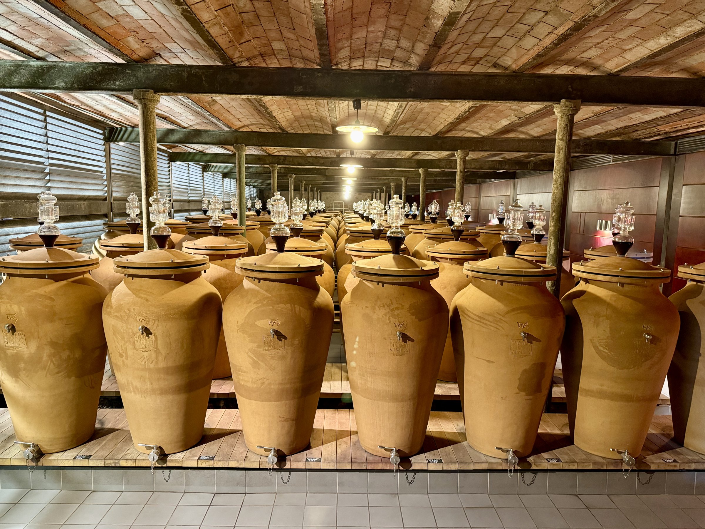 Clay amphorae in the cellar